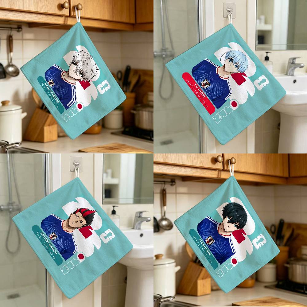 Japanese Home Textiles - Gorący Japoński Anime Poliestrowy Niebieski Ręcznik
