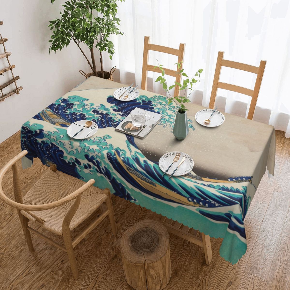 Japanese Home Textiles - Wielka fala Off Kanagawa Vintage japoński