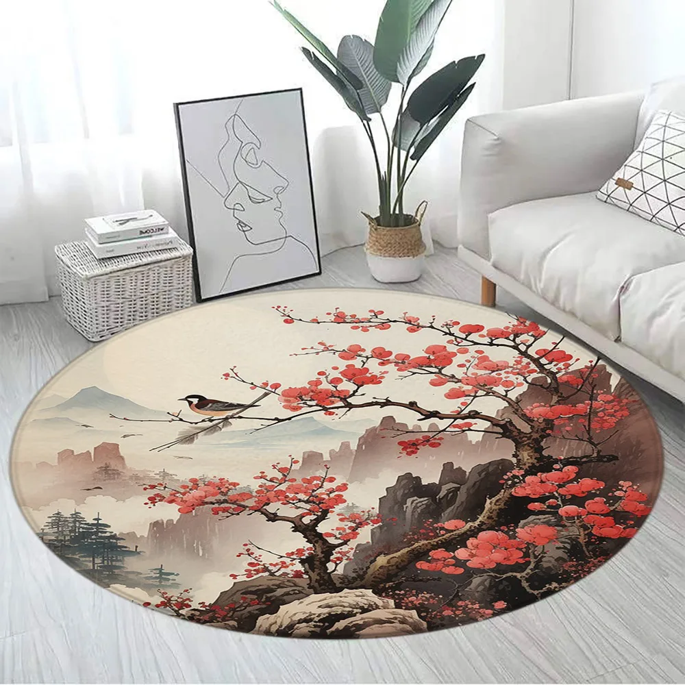 Okrągły dywan z japońskim koim – Japanese Home Textiles recenzja i cena